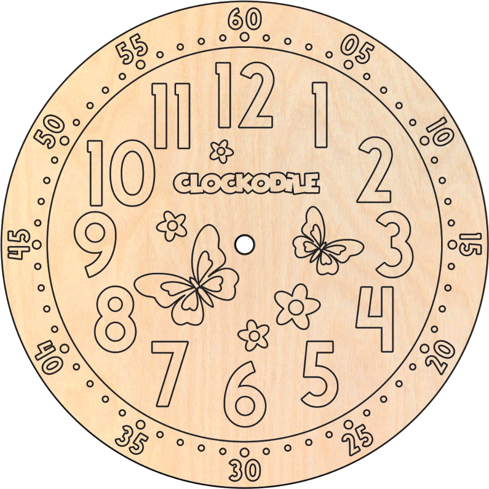 CLOCKODILE Set k výrobě nástěnných hodin s motýlky CLOCKODILE CREATIVE Butterflies CCT0021