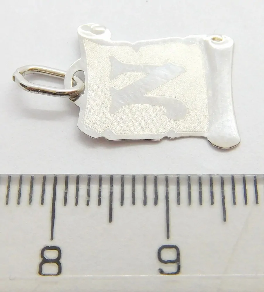 Klenoty Budín Zlatý přívěsek písmenko N v bílém zlatě na pergamenu 585/0,47gr GUPWN-17181