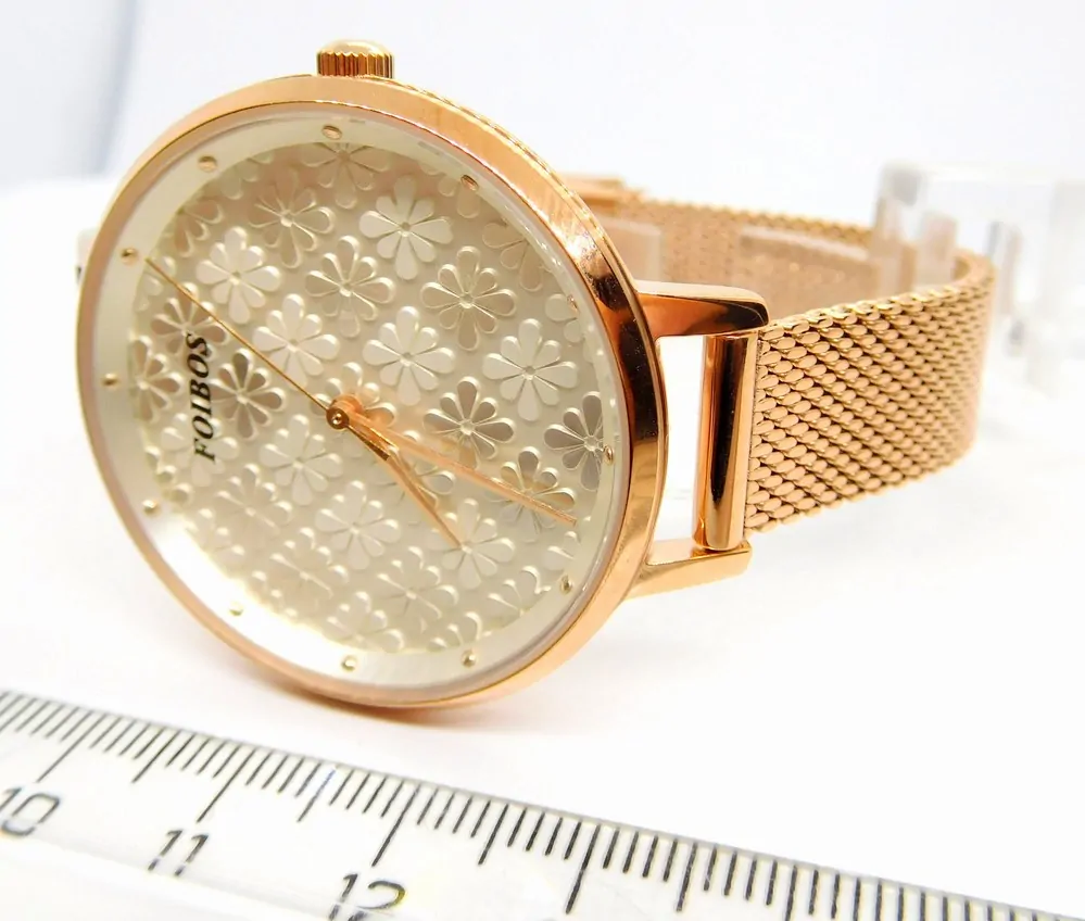 FOIBOS Dámské rose gold ocelové elegantní hodinky FOIBOS CK3M72.3