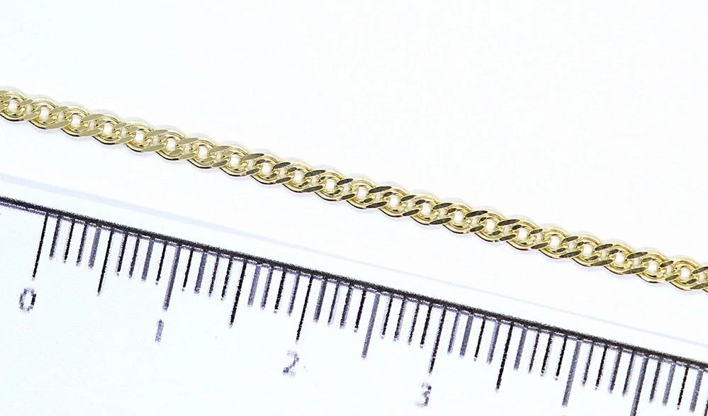Klenoty Budín Dámský mohutný zlatý řetěz řetízek ze žlutého zlata ROMBO 50cm 585/4,30gr HK6281