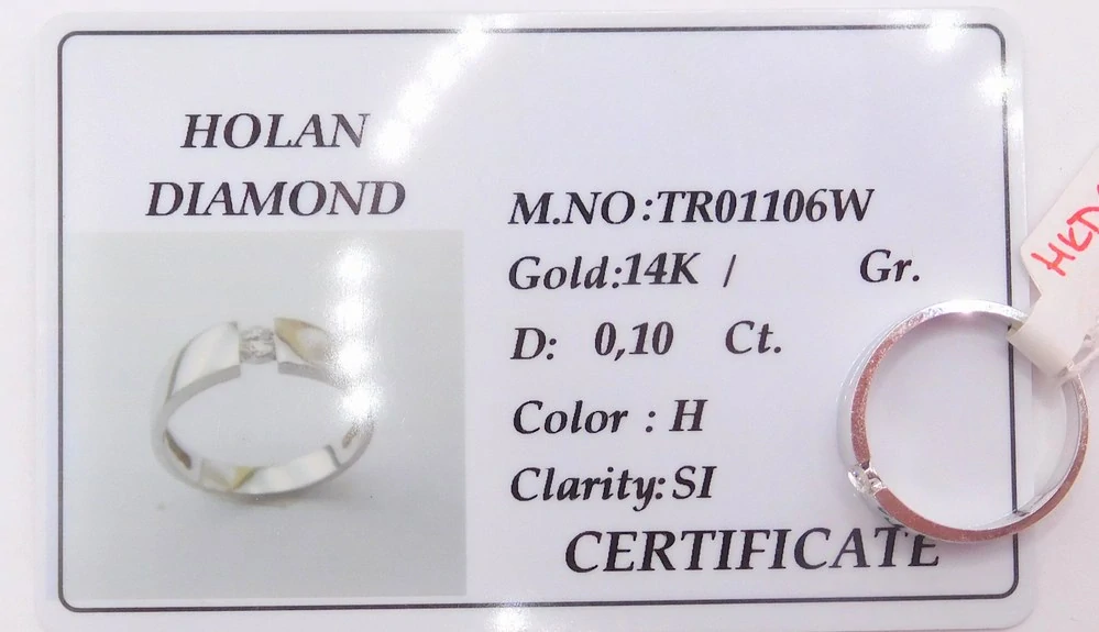 Klenoty Budín Zásnubní diamantový prsten z bílého zlata 585/3,60gr 1/0,10ct vel. 57 HKD60