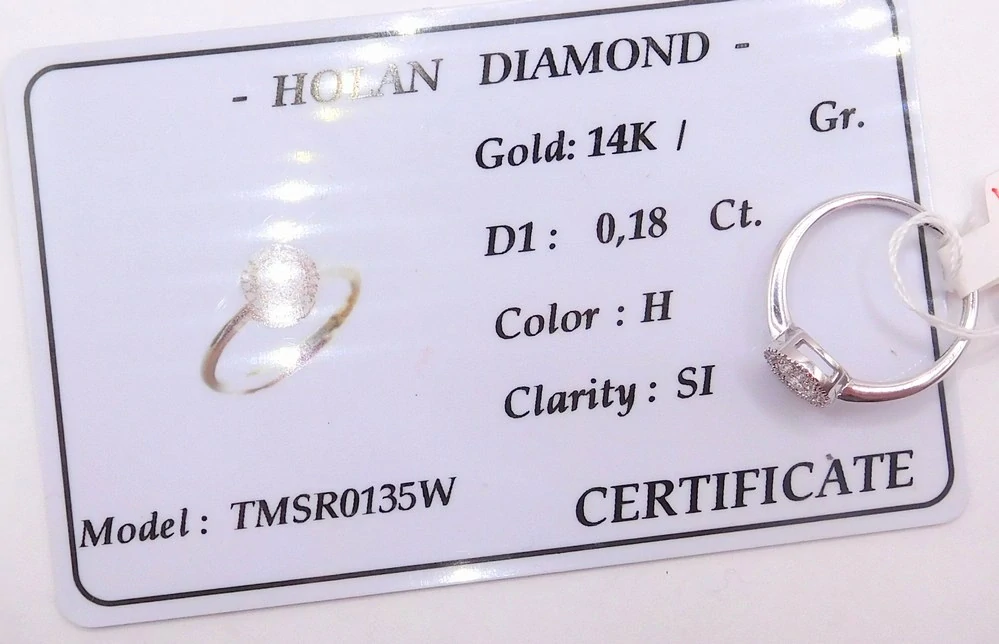 Klenoty Budín Zásnubní diamantový prsten z bílého zlata 585/2,00gr 29/0,18ct vel. 53 HKD57