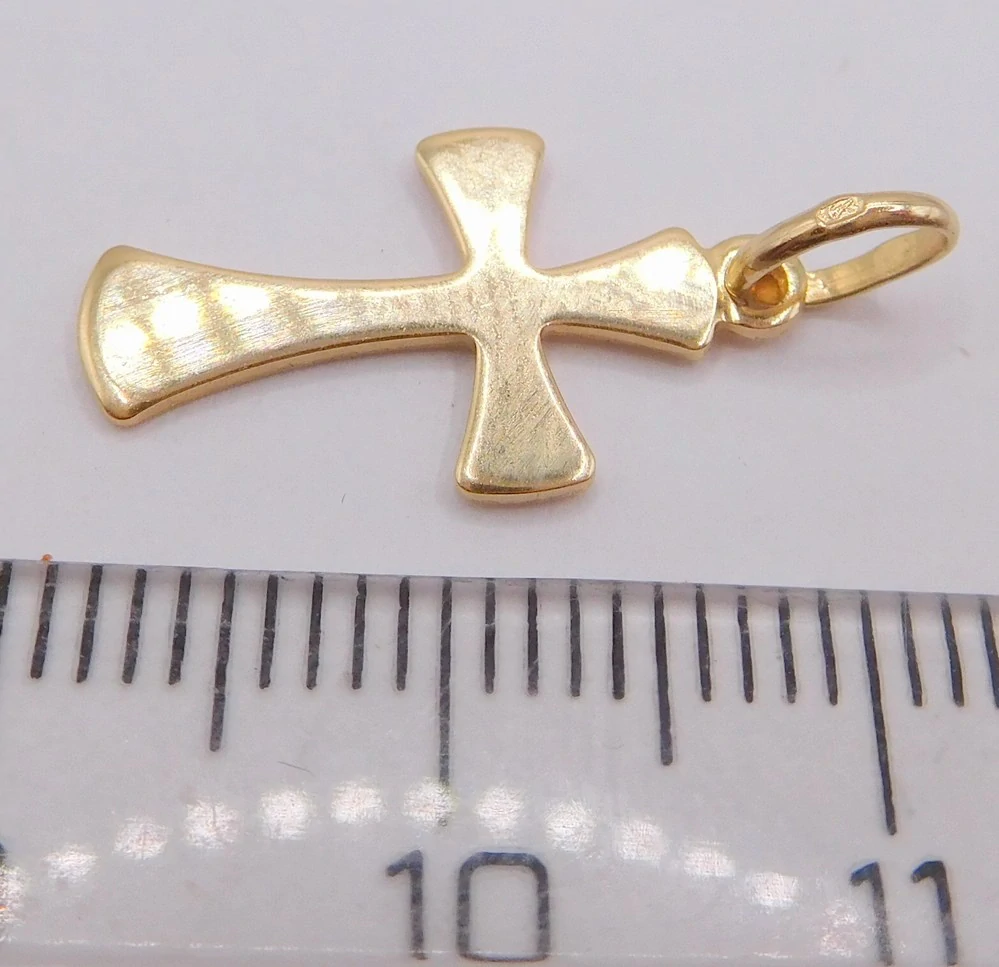 Klenoty Budín Dámský zlatý přívěsek křížek 585/0,71gr HK3285