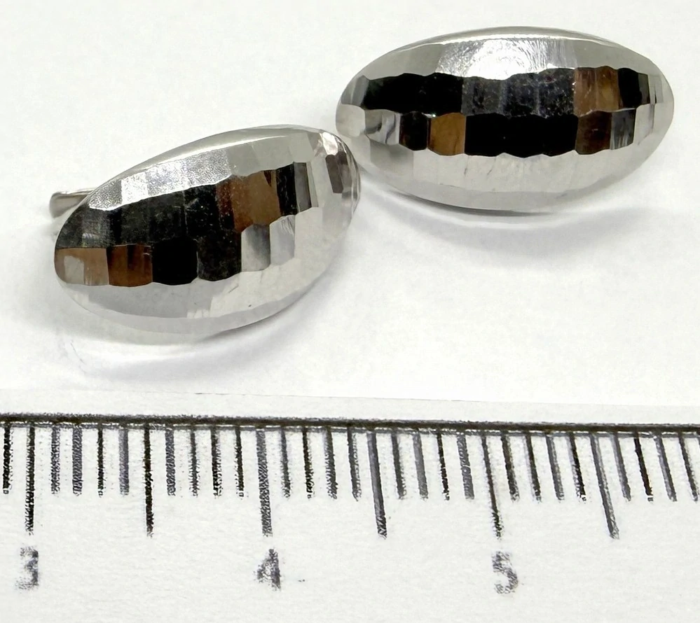 Klenoty Budín Dámské zlaté náušnice z bílého zlata na patent ryz. 585/1,86gr HK2442