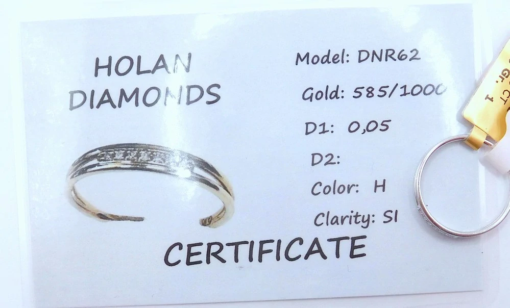 Klenoty Budín Diamantový zlatý prsten z bílého zlata 585/1,29gr vel. 54 DIAMANT 0,05CT HD103
