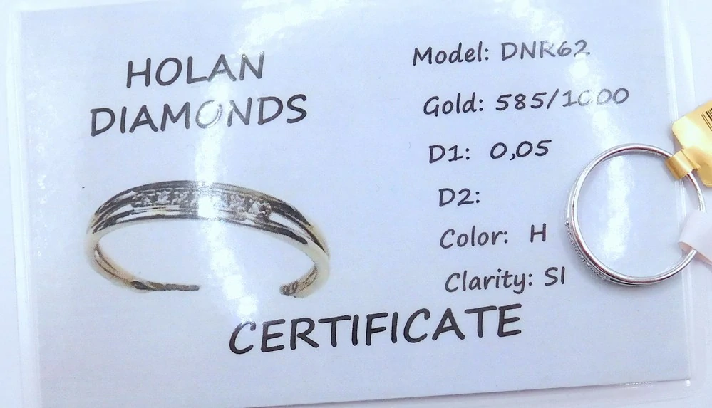 Klenoty Budín Diamantový zlatý prsten z bílého zlata 585/1,17gr vel. 52 DIAMANT 0,05CT HD102