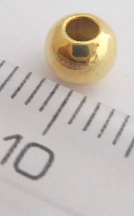 Klenoty Budín Zlatý přívěsek - zlatá kulička provlékací (korálek) na zlatý řetízek 585/0,25gr PK1Z