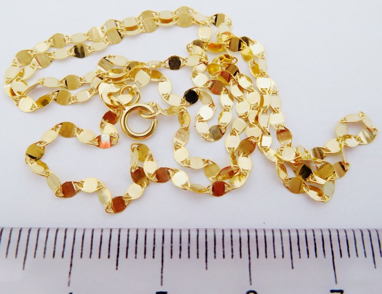 Klenoty Budín Dámský ploškový zlatý náramek ze žlutého zlata 18cm/0,62gr H171