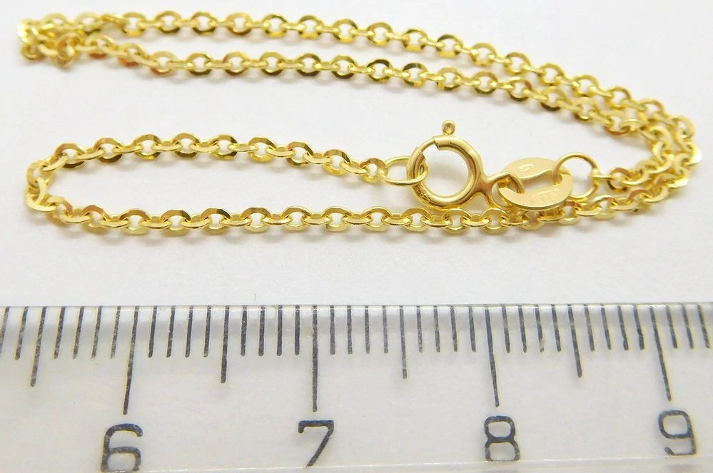 Klenoty Budín Dámský zlatý pevný náramek ze žlutého zlata ANKER 585/1,08gr 19cm HK7123
