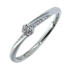 Zásnubní Prsten s diamantem, bílé zlato 3860738, Gems Saskie