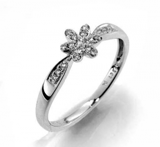 Zásnubní GEMS elegantní prsten s diamanty Myron, bílé zlato 386-1216