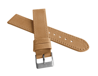 Béžový prošitý řemínek LAVVU SPORT z luxusní kůže Top Grain - 24mm LSAUD24