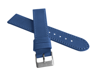 Modrý prošitý řemínek LAVVU SPORT z luxusní kůže Top Grain - LSAUL18 18mm