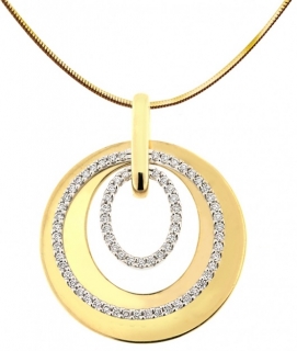 Elegantní diamantový přívěsek ze žlutého zlata ARISTEO s brilianty 3953257
