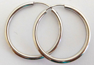 Klenoty Budín Hladké zlaté kruhy z bílého zlata 18mm/1,8cm 585/1,17gr HK2343