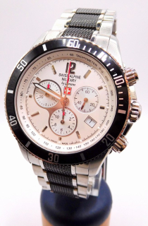 GROVANA Luxusní pánské švýcarské ocelové hodinky Swiss Millitary by Grovana 1615.9172