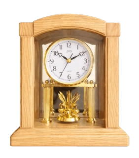 JVD Dřevěné stolní hodiny JVD HS3023.1 (s točitými ročkami)
