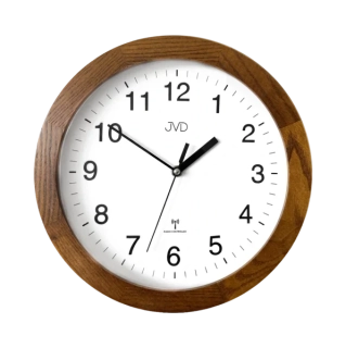 JVD Dřevěné rádiem řízené nástěnné hodiny JVD NR19019.2