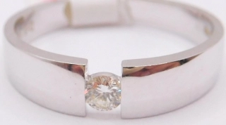 Klenoty Budín Zásnubní diamantový prsten z bílého zlata 585/3,60gr 1/0,10ct vel. 57 HKD60