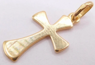 Klenoty Budín Dámský zlatý přívěsek křížek 585/0,71gr HK3285