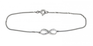 Diamantový zlatý náramek z bílého zlata s diamanty J-29279-17