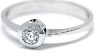 Luxusní diamantový zásnubní prsten s diamantem - libovolná velikost J-29812-18