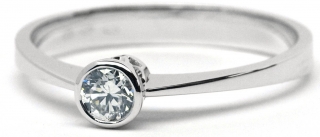 Klenoty Budín Luxusní diamantový zásnubní prsten s diamantem - libovolná velikost J-28843-17