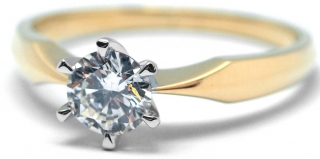 Luxusní diamantový zásnubní prsten s diamantem - libovolná velikost J-29890-18