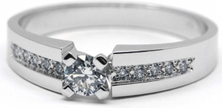 Klenoty Budín Zásnubní diamantový zlatý prsten s diamanty J-28759-17