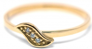 Klenoty Budín Diamanotvý zlatý prsten ze žlutého zlata s diamanty J-29941-18