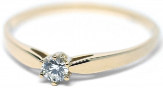 Zásnubní prsten s diamantem ze žlutého zlata - velikost libovolná J-29930-18