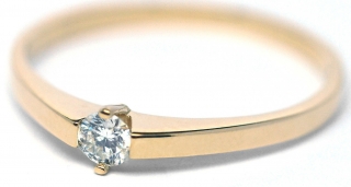Zásnubní prsten s diamantem ze žlutého zlata - velikost libovolná J-29931-18