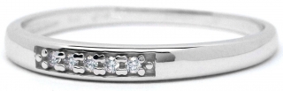 Klenoty Budín Prsten z bílého zlata s diamanty s pěti pravými diamanty J-28414-17