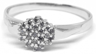 Klenoty Budín Luxusní zlatý diamantový prsten posetý diamanty J-28290-17
