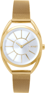 MINET Zlaté elegantní dámské hodinky ICON GOLD MESH MWL5099
