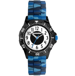 CLOCKODILE Svítící modré maskáčové sportovní chlapecké dětské hodinky SPORT 4.0 CWB0089