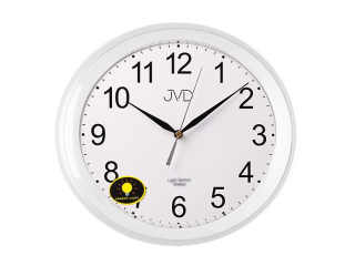 Bílé netikající tiché nástěnné hodiny JVD HP663.13