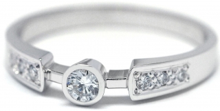 Luxusní diamantový zásnubní prsten s diamantem - libovolná velikost J-29810-18