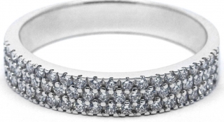 Prsten z bílého zlata s diamanty J-30011-18