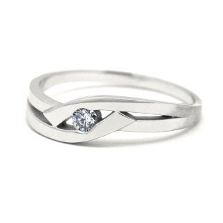 Diamantový zásnubní prsten z bílého zlata s diamanty J-30315-18