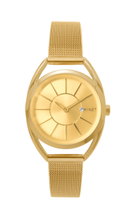 Zlaté dámské hodinky MINET ICON ALL GOLD MESH MWL5014