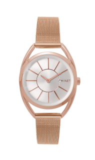 Růžové dámské hodinky MINET ICON ROSE GOLD MESH MWL5015
