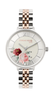 Dámské luxusní designové hodinky SUNDAY ROSE Spirit BICOLOR SUN-S12