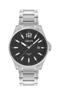 Pánské hodinky se safírovým sklem LAVVU NORDKAPP Black LWM0162