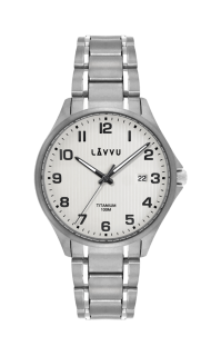 Titanové hodinky se safírovým sklem LAVVU TITANIUM LILLEHAMMER Silver LWM0151