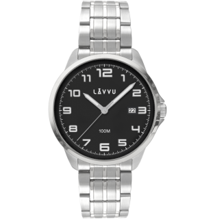 LAVVU Stylové pánské hodinky LAVVU SORENSEN Black LWM0202