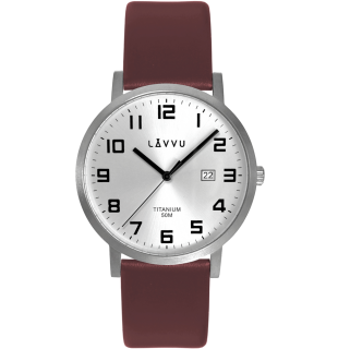 LAVVU Extrémně lehké titanové hodinky LAVVU TITANIUM LYNGDAL Silver LWM0210