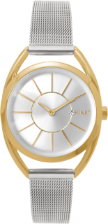 MINET Stříbrno-zlaté dámské hodinky MINET ICON BICOLOR MESH MWL5092
