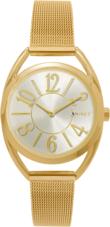 MINET Zlaté dámské hodinky s čísly MINET ICON GOLD MESH MWL5088