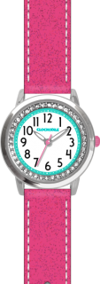 CLOCKODILE Růžové třpytivé dívčí dětské hodinky se kamínky CLOCKODILE SPARKLE CWG5120